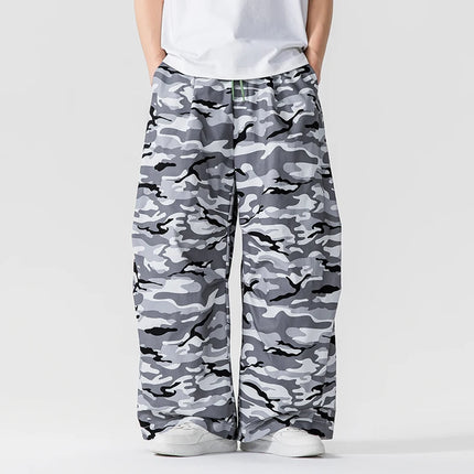 Pantaloni cargo mimetici uomo pantaloni Harem casual Harajuku larghi uomo sport all'aria aperta pantaloni a gamba larga uomo streetwear oversize High Street