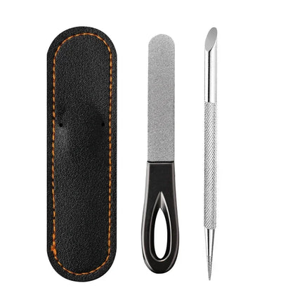 Stainless Steel Diamond Grit Nail File for Hard Thick Nails Durable Hypoallergenic Manicure Pedicure Tool Reusable Finger Toe Ca 2026