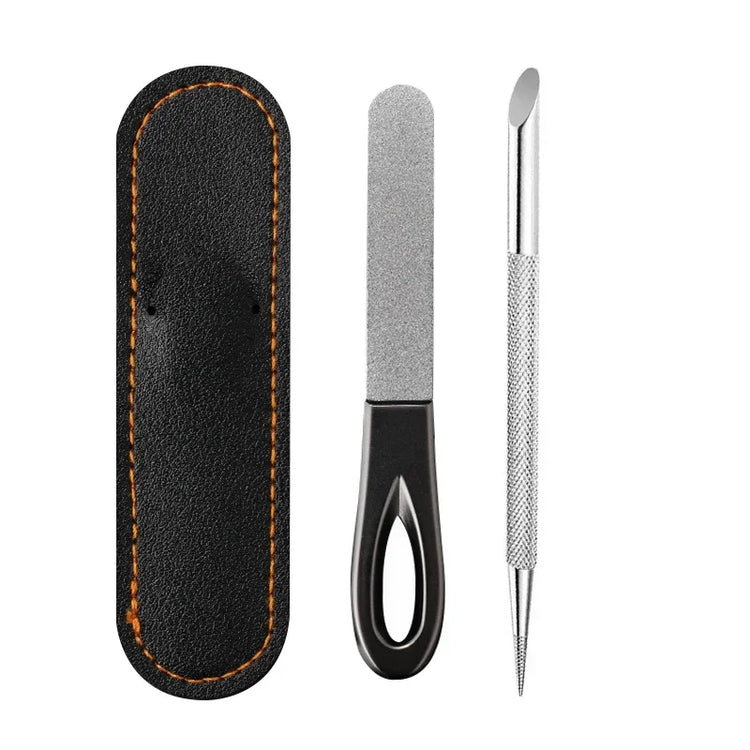 Stainless Steel Diamond Grit Nail File for Hard Thick Nails Durable Hypoallergenic Manicure Pedicure Tool Reusable Finger Toe Ca 2026