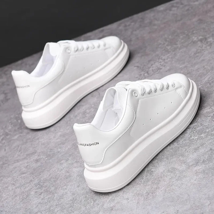 Brand Men's Shoes Black Glossy Casual Men Shoes White Fashion Couple Sneakers Man Shoes for Men