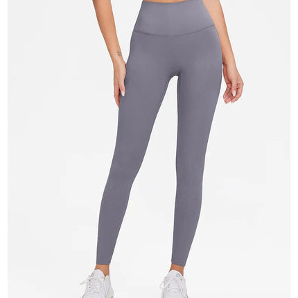 AL Women's High-Waist Airlift Yoga Leggings - Solid Color Tight Workout Pants for Pilates, Exercise & Street Style PlatiNum