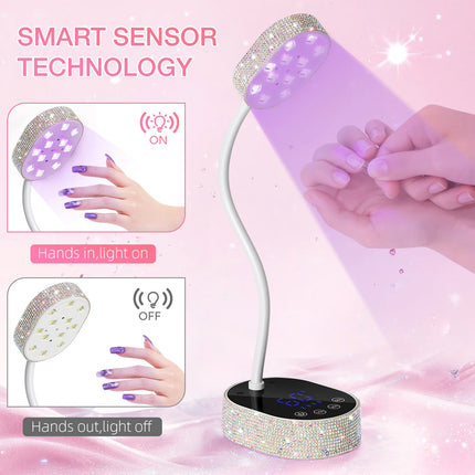 12 LEDS Nail Lamp Rechargeable 36W Nail Dryer with 3 Timer Settings Professional UV Light with LCD Touch Screen