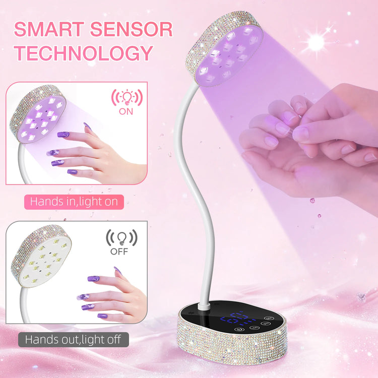 12 LEDS Nail Lamp Rechargeable 36W Nail Dryer with 3 Timer Settings Professional UV Light with LCD Touch Screen