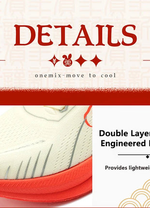 ONEMIX 2025 Nuove scarpe da ginnastica Buffer Scarpe da corsa Runner pesanti da uomo Scarpe sportive da esterno leggere e traspiranti antiscivolo PlatiNum