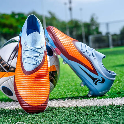 Nuovi Scarpini da Calcio per Uomo, Scarpe Sportive da Esterno per Ragazzi, Tacchetti Lunghi Antiscivolo Traspiranti, Scarpe da Calcio per Allenamento e Partite, Comode per Adulti