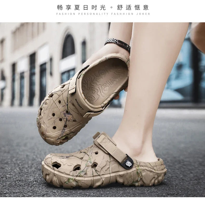Men Shoes Slippers Men Garden Flat Sandals Platform Clogs Man Summer Beach Shoes Outdoor Flip Flops Home Sandals