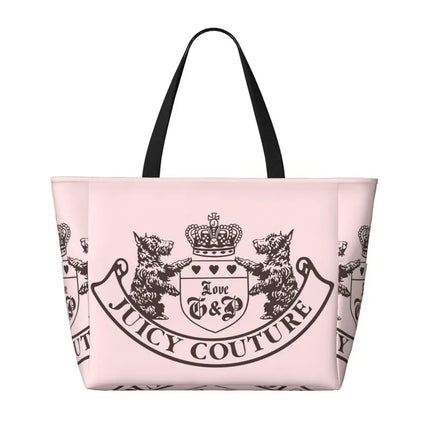 Y2k Juicy Couture Crest Beach Tote Bag Gym Yoga Duffle Bag Large Tote Bag Women's Travel Bag Fitness Bag