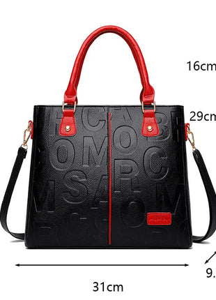 PU Leather Casual Crossbody Bags for Women Ladies Luxury Designer Tote Handbag Female Large Capacity Travel Shoulder Bag Sac PlatiNum
