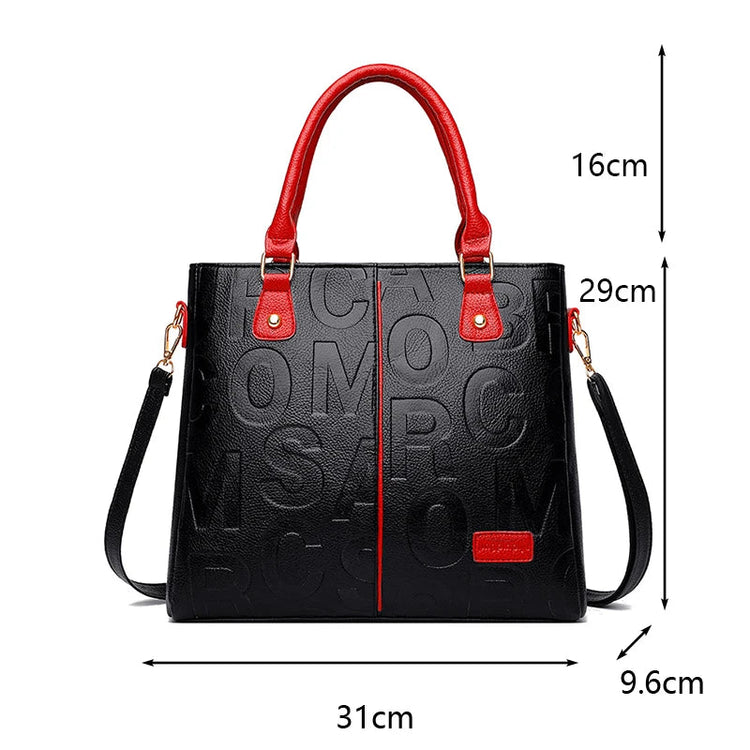PU Leather Casual Crossbody Bags for Women Ladies Luxury Designer Tote Handbag Female Large Capacity Travel Shoulder Bag Sac PlatiNum