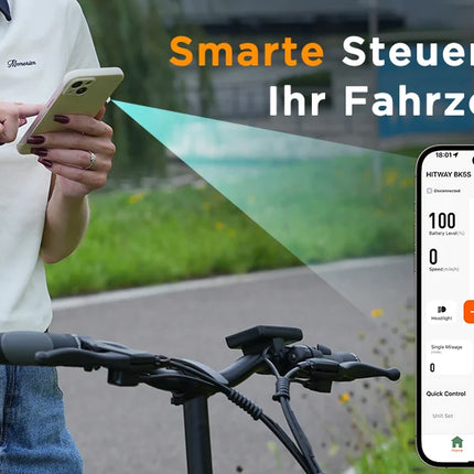 Bicicletta elettrica HITWAY, E-Bike pieghevole, Bici da città, Batteria al litio 36V/13Ah, Autonomia elettrica fino a 35-90 km