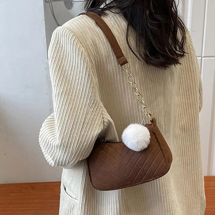 Mini Women Shoulder Bags Fashion Felt Women's Bag Design Advanced Underarm Handbags Mini Saddle Bag PlatiNum