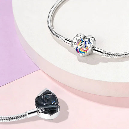 Bracciale con ciondolo in argento sterling 925 di Fmrose Jewelry per la moda femminile, bracciale classico a forma di cuore, gioielli di alta qualità PlatiNum