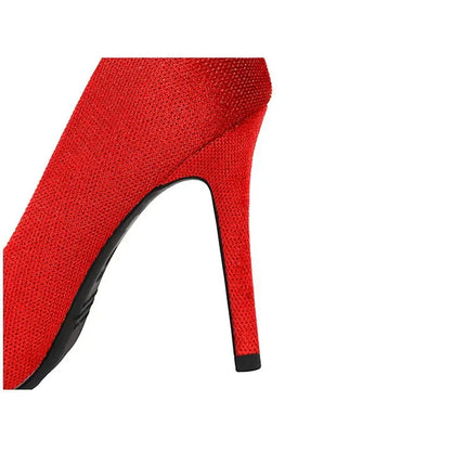 NUOVE Décolleté da donna con strass Tacchi alti a farfalla 10 CM Tacchi a spillo da donna in pelle scamosciata Scarpe da banchetto di lusso Scarpe da sposa di moda