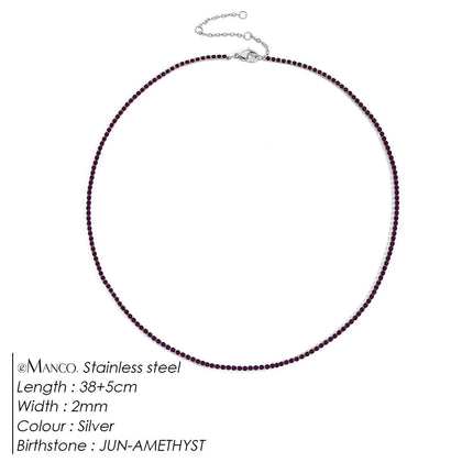 eManco Fashion Crystal High Quality Stainless Steel Gold Plated Necklace Ladies Charming Accessories Gifts Wholesale PlatiNum