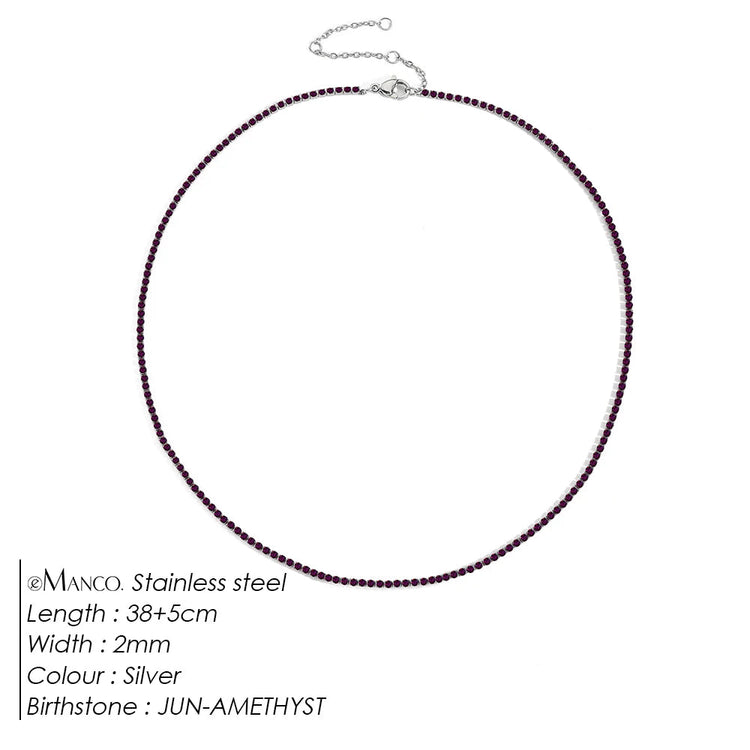 eManco Fashion Crystal High Quality Stainless Steel Gold Plated Necklace Ladies Charming Accessories Gifts Wholesale PlatiNum