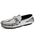 Scarpe Eleganti da Uomo, Mocassini Casual Argento, Taglie Grandi 38-48, Scarpe da Guida alla Moda per Giovani
