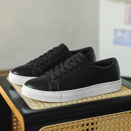 Plus Size 49 Trendy Men Leather Casual Shoes Soft Outdoor Sneakers Comfortable Lightweight Flat Shoes Classic Social Board Shoes