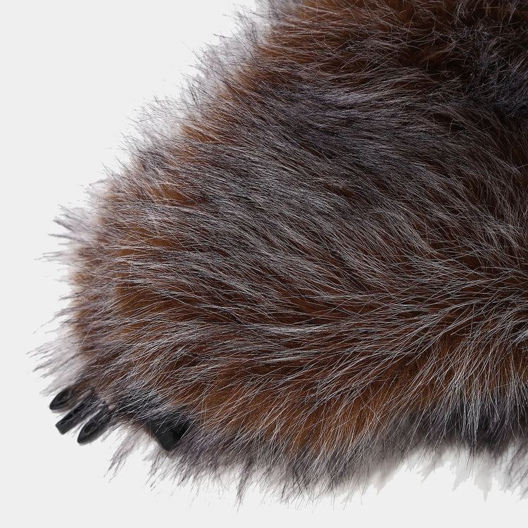 Women's Korean Style Imitation Fox Fur Lei Feng Cap Winter Thick Plush Ear Protection Hat for Outdoor Snow Cold And Warmth