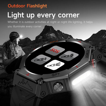 T-Rex 3 Grado Ultra Militare GPS Astuto Della Vigilanza 10ATM Bussola Impermeabile Altimetro Barometrico AMOLED Uomini HD Chiamata Sport Smartwatch platinumshop