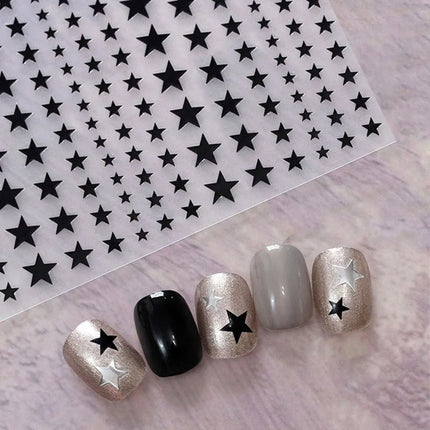ail Stickers Self-adhesive Nail Ribbon Star Sticker Gel Polish Decals Kawaii Accesories ZJT15
