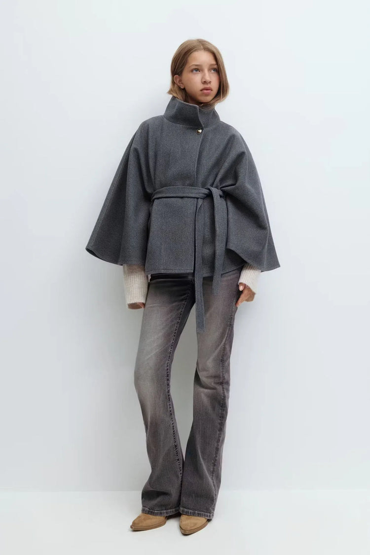 Women's A-Line Cape Woolen Coat Autumn Winter New 2026 Fashionable Outerwear for Ladies