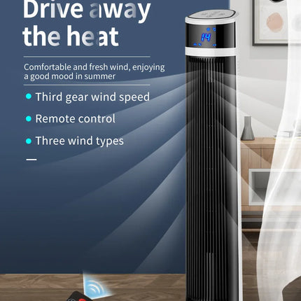 Ventilatore a Torre 2026 Nuovo Modello Aggiornato, Ventilatore da Terra, Ventilatore Verticale Silenzioso Senza Pale, Compagno per Condizionatore d'Aria, Ventilatore Elettrico Domestico Senza Pale
