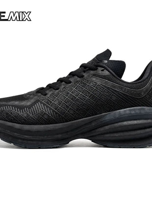 ONEMIX Black Men Basic Racing Road Running Shoes Summer Mesh traspirante scarpe sportive cuscino Durable Outdoor Sneakers Plus Size PlatiNum