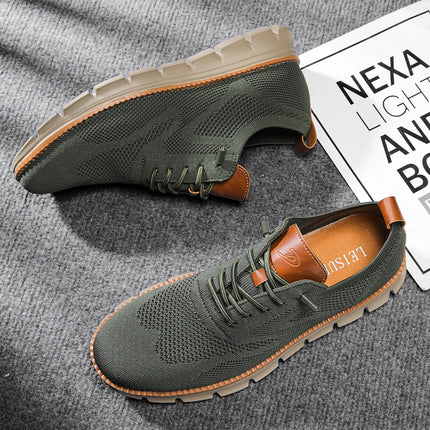 Scarpe Eleganti Casual da Uomo, Sneakers da Passeggio alla Moda, Oxford in Rete per il Lavoro, Leggere con Suola Morbida