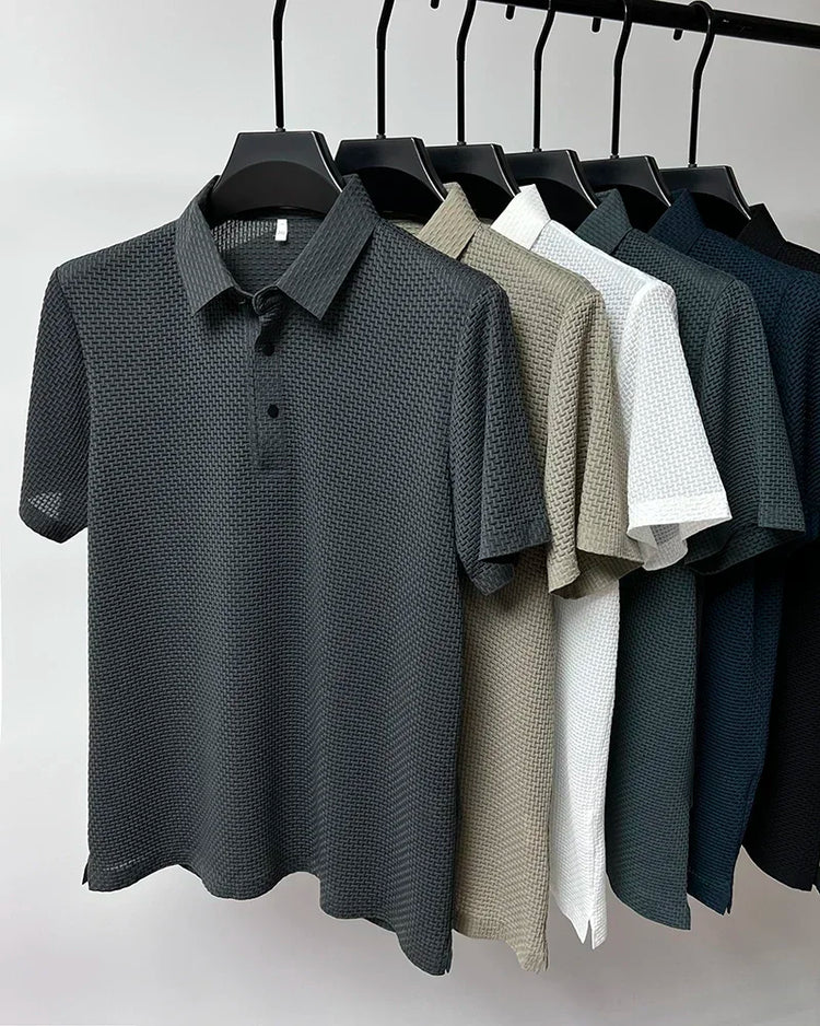 Estate Nuovi Uomini POLO T-Shirt CZ Ceska Zbrojovka Armi da fuoco High End Maglia di seta del ghiaccio da uomo a maniche corte Top Colletto della camicia