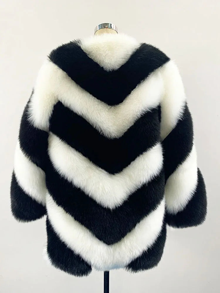 ZADORIN New Fashion Women Luxury Faux Fox Fur Coat Women Fashion Winter Coat Thick Warm Fake Fur Jacket Coats Chaqueta Mujer
