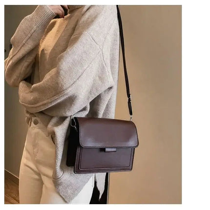 Classic Designer PU Leather Crossbody Bag for Women Travel Handle Handbag Fashion Shoulder Messenger Bag Ladies Small Flap Bag PlatiNum