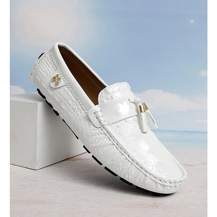 Scarpe da Uomo Casual in Pelle, Mocassini di Design, Slip-on, Scarpe da Guida e da Barca di Alta Qualità, Chaussure Homme, Taglie Grandi 35-48
