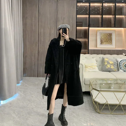 Max Teddy Coat 62% Alpaca 26% Wool 12% Silk Coat Winter Thicken Women's Coat