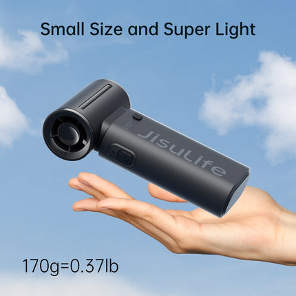 Ventilatore Portatile JISULIFE Life9, Potenza Turbo ad Alta Velocità [18 Ore di Raffreddamento Massimo], 5 Velocità del Vento, Ricaricabile 5000mAh, Design Mini Tascabile, Ventilatore Personale per Viaggi, Concerti, Campegg