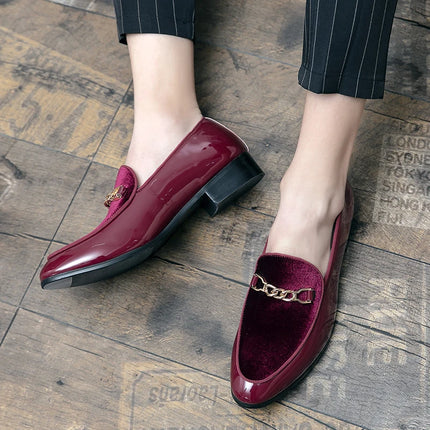 Mocassini da uomo in pelle scamosciata dal design di lusso Nero Blu Rosso Scarpe eleganti casual per discoteca Party Monk Strap Scarpe da uomo Taglia 38-47
