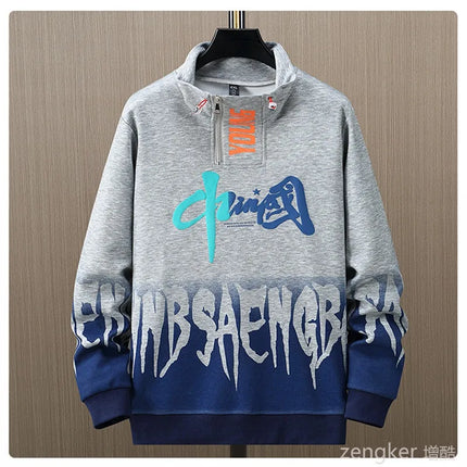 Men Spring Autumn Hooded Sweater Letter Plus Size Trendy Loose Sports Leisure Youth Student Hoodie 11xl 170kg 10XL 9XL