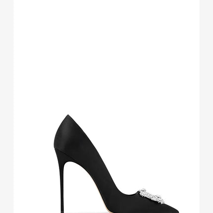 Nuove Scarpe da Donna Primavera-Autunno 2026, Tacchi Alti Blu con Punta Sottile, Strass e Fibbia Quadrata, Eleganti e alla Moda