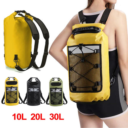 PVC Swimming Backpack Dry Bag for Women Men 10L 20L Waterproof Shoulder Kayak Trekking Drifting Rafting Surfing Boat Bag