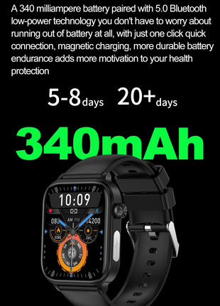 2025 Nuovo AI Diagnosi Lipidi nel sangue Acido urico Test di composizione corporea Smart Watch per uomo ECG + PPG Chiamata Bluetooth Salute Smartwatch platinumshop