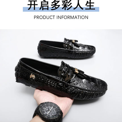 Scarpe da Uomo Casual in Pelle, Mocassini di Design, Slip-on, Scarpe da Guida e da Barca di Alta Qualità, Chaussure Homme, Taglie Grandi 35-48