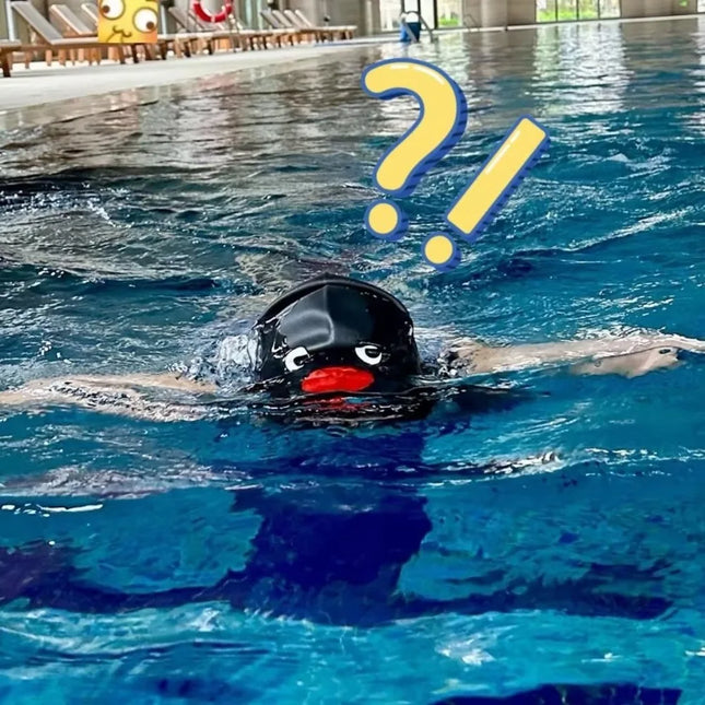 New Elastic Swimming Cap Enlarged Waterproof Silicone Swimming Cap Comfortable Professional Ear Protection Swimming Cap