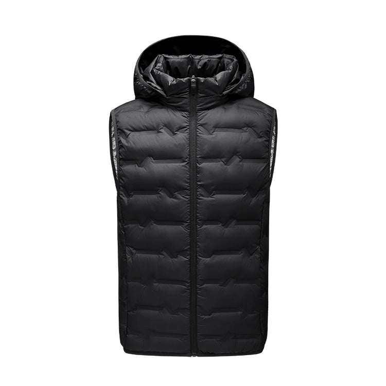 Winter Men White Duck Down Vest Men Waterproof Windproof Detachable Hat Sleeveless Vests Male Pockets Warm Ultralight Waistcoats
