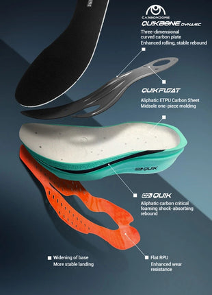 361 Degrees Flame 4.0 MIX Men Running Shoes Carbon Plate Racing Marathon Stable Rebound Wear-resistant Male Sneakers 672512204 PlatiNum
