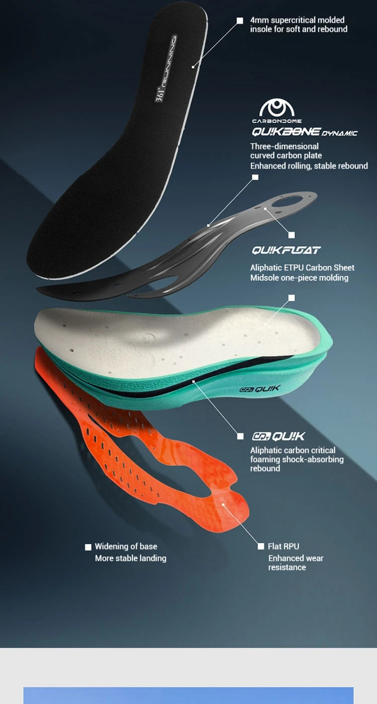 361 Degrees Flame 4.0 MIX Men Running Shoes Carbon Plate Racing Marathon Stable Rebound Wear-resistant Male Sneakers 672512204 PlatiNum