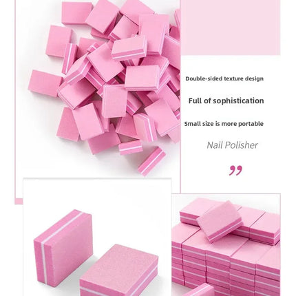 50pcs Lot Two-sided Mini Nail File Blocks Colorful Sponge Nail Buffer Block Nail Polishing Manicure Tools 100/180 Grit Wholesale 2026