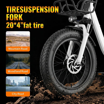 UNIVERCYCLE B5 VENERE Bici Elettrica per Adulti Motore 250W 25KM/H Batteria Rimovibile 48V 13AH Pneumatici Largi 20 Pollici E-Bike Freni a Disco Idraulici Telaio a Passo Basso Bici Elettrica per Pendolari Lunga Autonomia 55KM