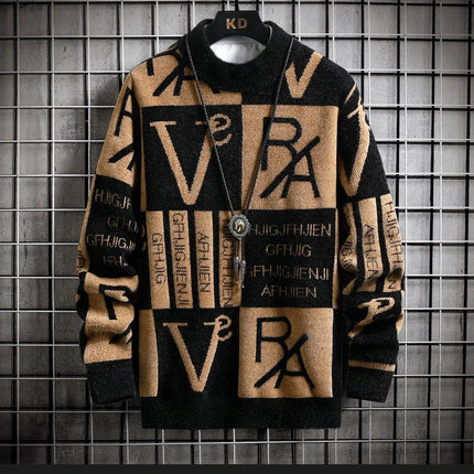 Men Knitted Sweater Stripe Pullovers Printing Round Neck Sweater 2024 Autumn/Winter Designer Quality Casual Men Clothing Jumper