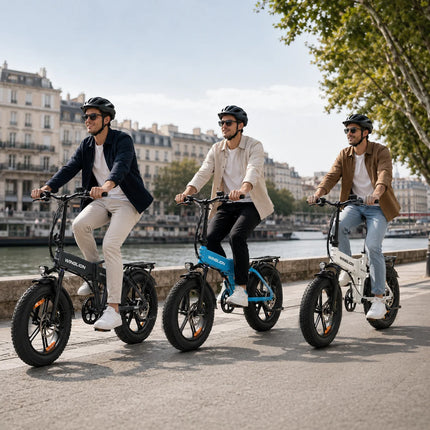 Nuova Bicicletta Elettrica Pieghevole WINGLION eb-fm2.0, Motore 720W, Batteria 48V 15AH, Pneumatici Larghi 20 "x4.0, Freno Idraulico, Ideale per Adulti, Città, Casa, Lavoro