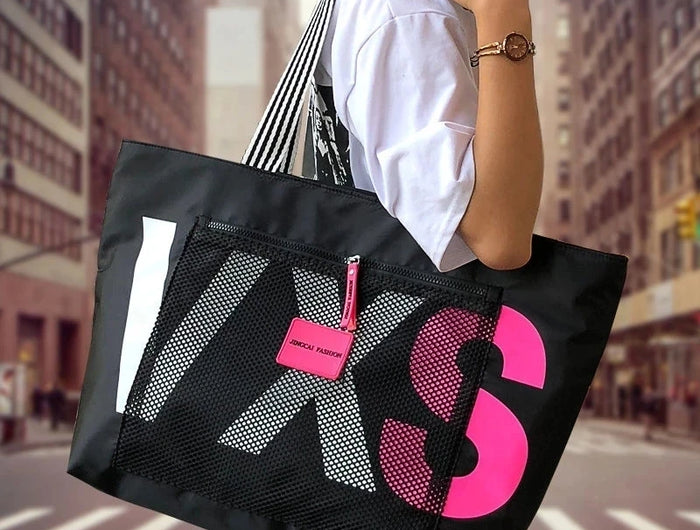 Aliwood 2022 New Arrivals Letter Shoulder Bags for Women Fashion Waterproof Tote Beach Bag Large Capacity Female Travel Bags