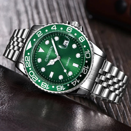 Orologi di marca CURDDEN dal design originale per uomo Orologio al quarzo con data dorata in acciaio inossidabile pieno di moda Erkek Kol Satleri Relogio platinumshop
